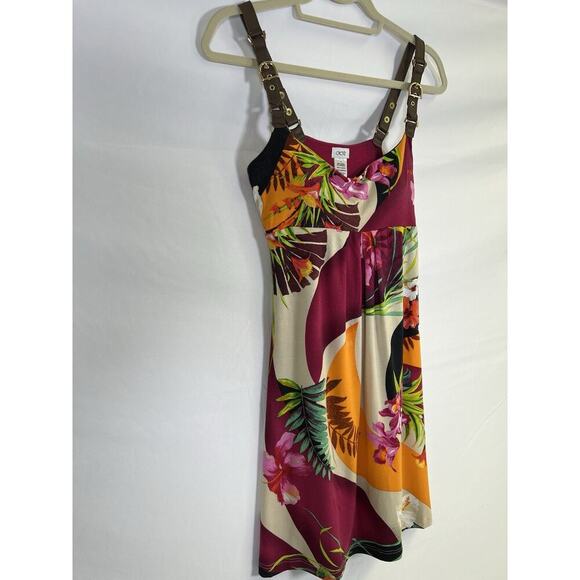 Vintage Y2K Cache Womens Baby Doll Dress Floral Hawaii Tropical Size S - Picture 4 of 16